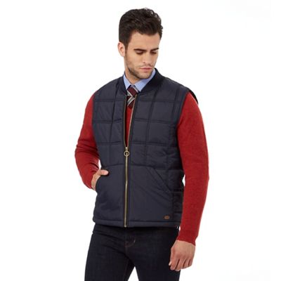 Navy quilted gilet